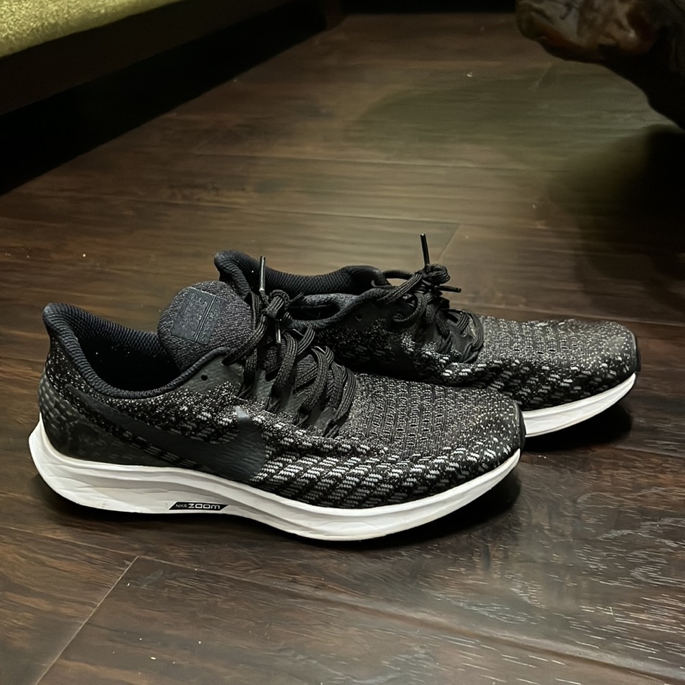 Nike athletic shoes - black and white running sneakers